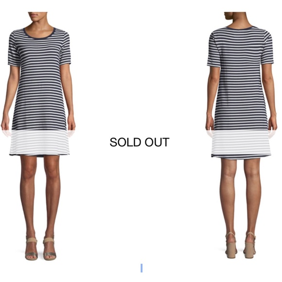 MAJESTIC PARIS FOR NEIMAN MARCUS MARINE MILK STRIPED DRESS SIZE 1 / XS - Picture 12 of 16